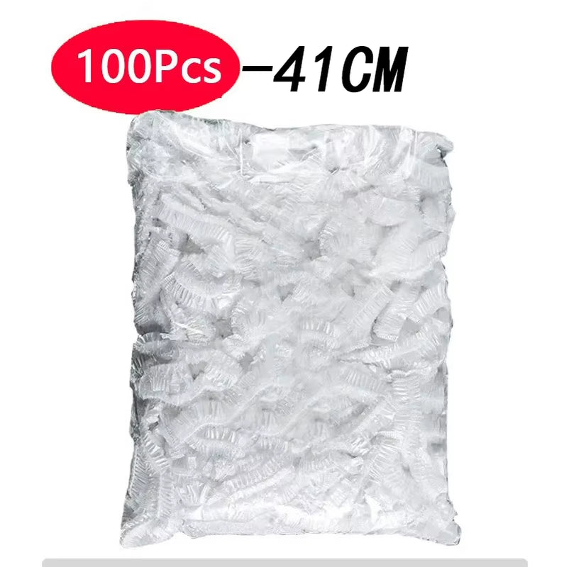 Disposable Food Cover Saran Wrap Food Grade Fruit Vegetable Storage Bag Elastic Plastic Bag Kitchen Fresh Keeping Bag