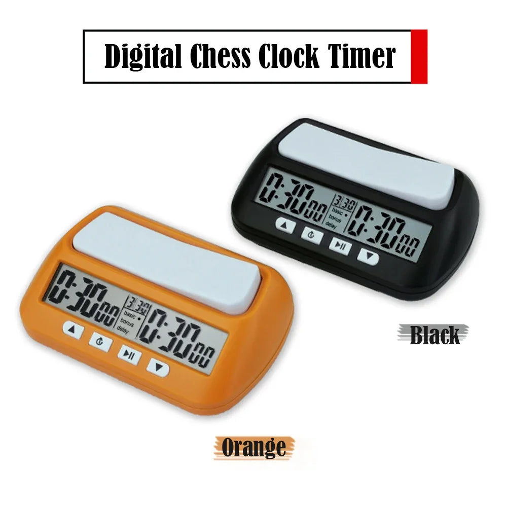 ساعة شطرنج رقمية احترافية 3 في 1 – تحكم كامل بالوقت للمنافسات