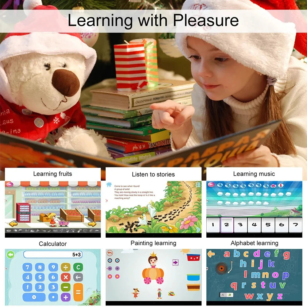 2025 New 7 Inch Kids Tablet with Cartoon Proof Case 5G WiFi Google Learning Education Tablet PC 4GB RAM 64GB ROM 4000mAh