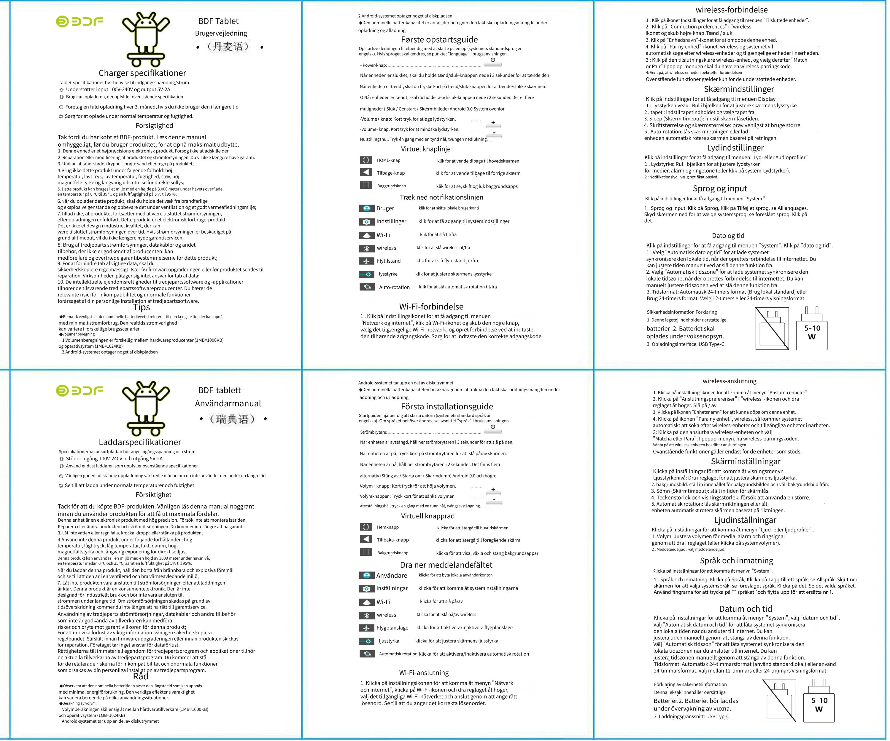 تابلت للأطفال BDF مقاس 7 بوصات يعمل بنظام أندرويد و13، وذاكرة وصول عشوائي 4 جيجابايت وذاكرة قراءة فقط 64 جيجابايت، وواي فاي سعة 1