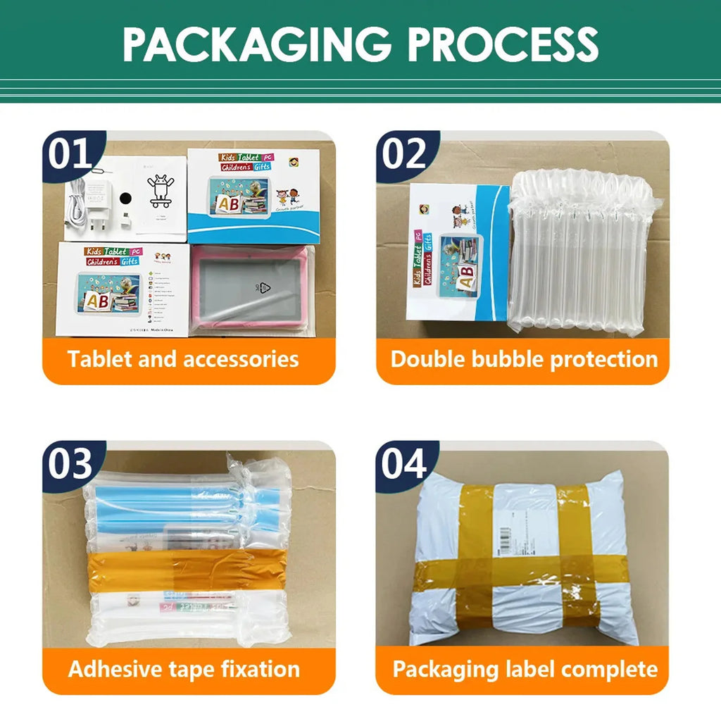 2025 New 7 Inch Kids Tablet with Cartoon Proof Case 5G WiFi Google Learning Education Tablet PC 4GB RAM 64GB ROM 4000mAh