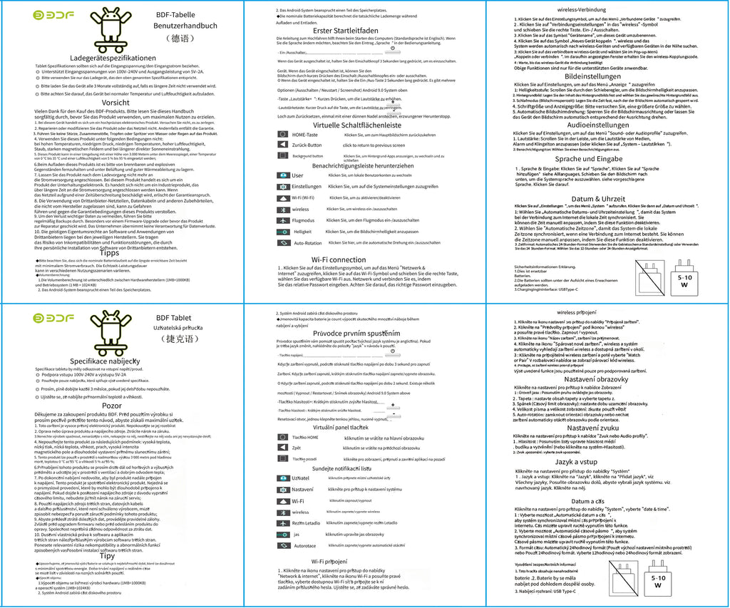 تابلت للأطفال BDF مقاس 7 بوصات يعمل بنظام أندرويد و13، وذاكرة وصول عشوائي 4 جيجابايت وذاكرة قراءة فقط 64 جيجابايت، وواي فاي سعة 1